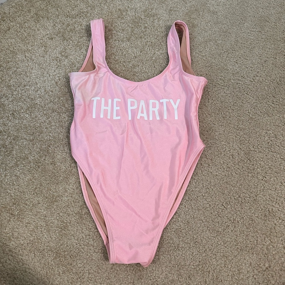 Pink One Piece Bathing Suit